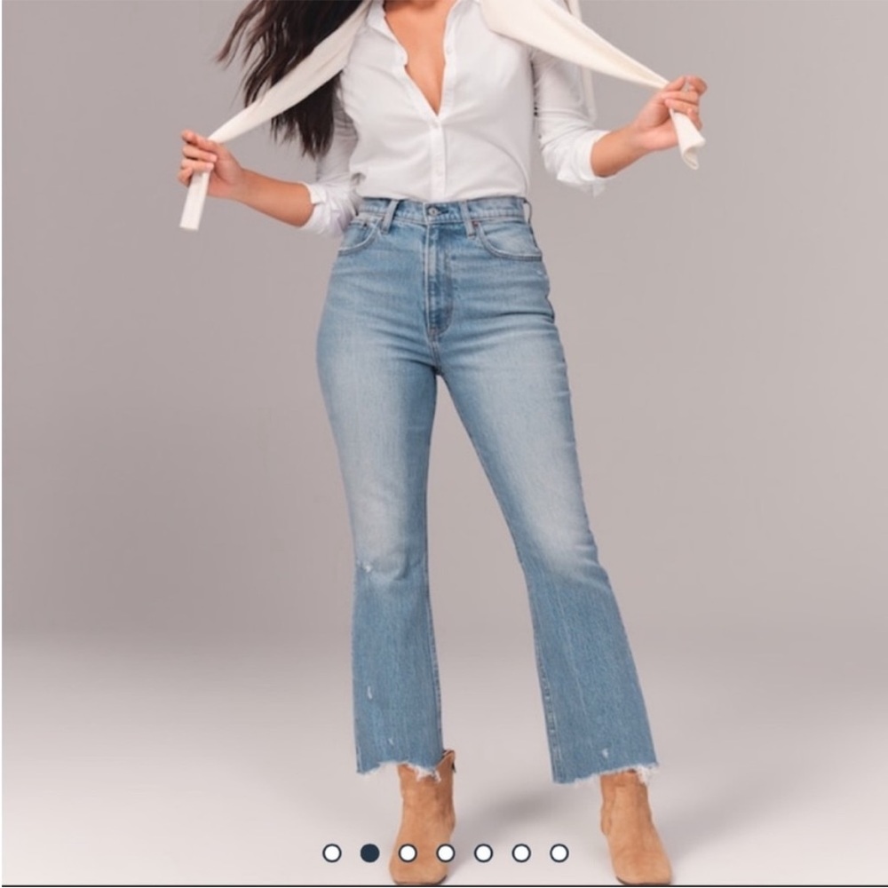 Abercrombie Ultra High Rise Kick Flare Jean Curve Love